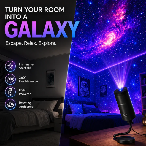 PROYECTOR DE ESTRELLAS HD LLEVA EL UNIVERSO A TU LIVING