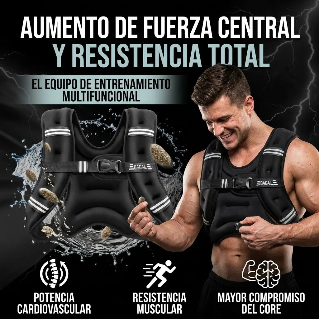 CHALECO CON PESO PARA ENTRENAMIENTO DE FUERZA
