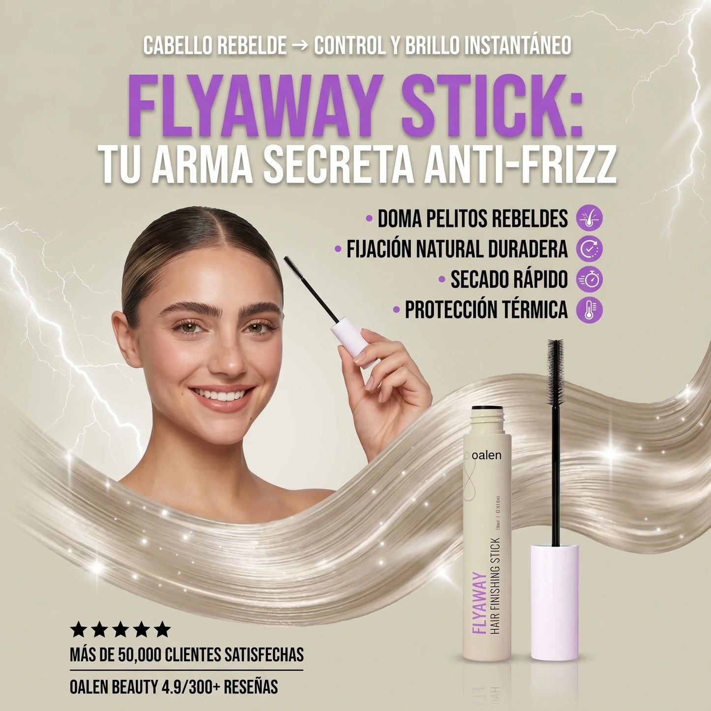 SÉRUM ANTI-FRIZZ PARA PEINAR, CABELLO FINO BAJO CONTROL