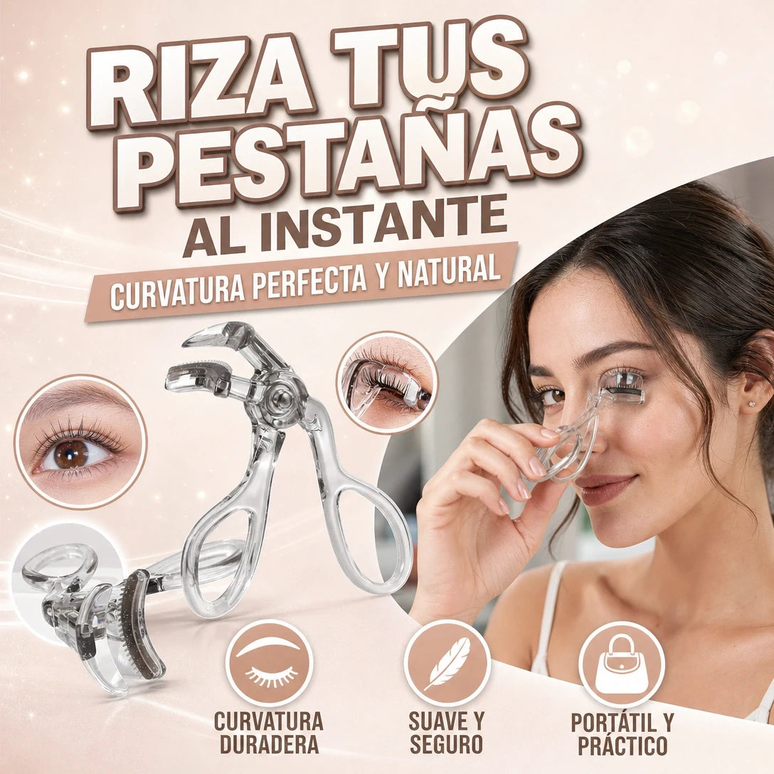 RIZADOR DE PESTAÑAS DE ÁNGULO AMPLIO, RESULTADO NATURAL Y DURADERO