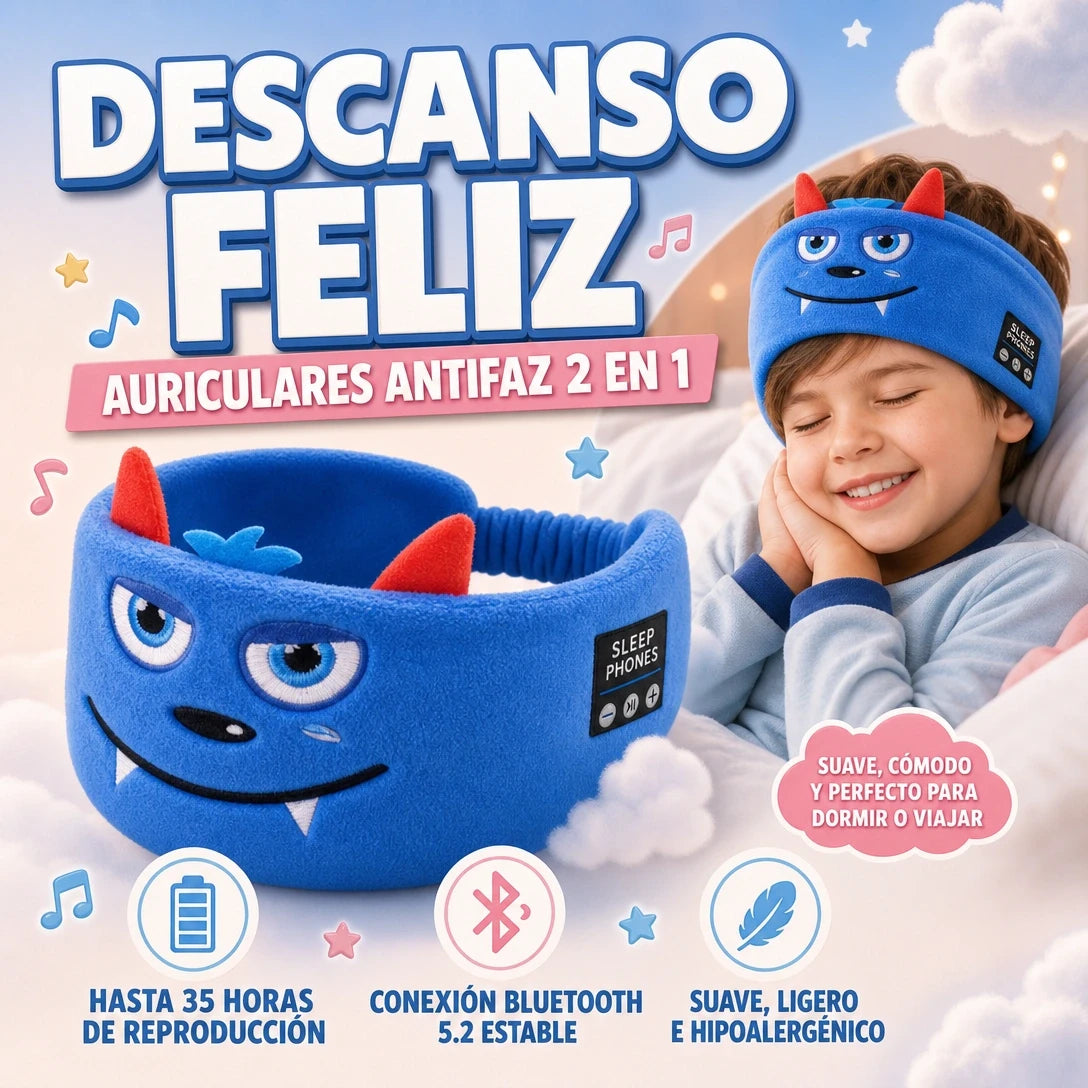 SNUGSYBUDS ANTIFAZ MUSICAL CON BLUETOOTH PARA NIÑOS Y JOVENES