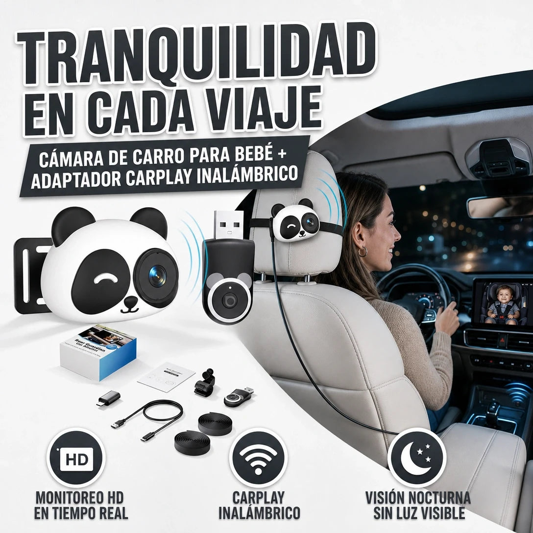 MONITOR PARA ASIENTO TRASERO DEL CARRO MÁXIMA SEGURIDAD AL VOLANTE