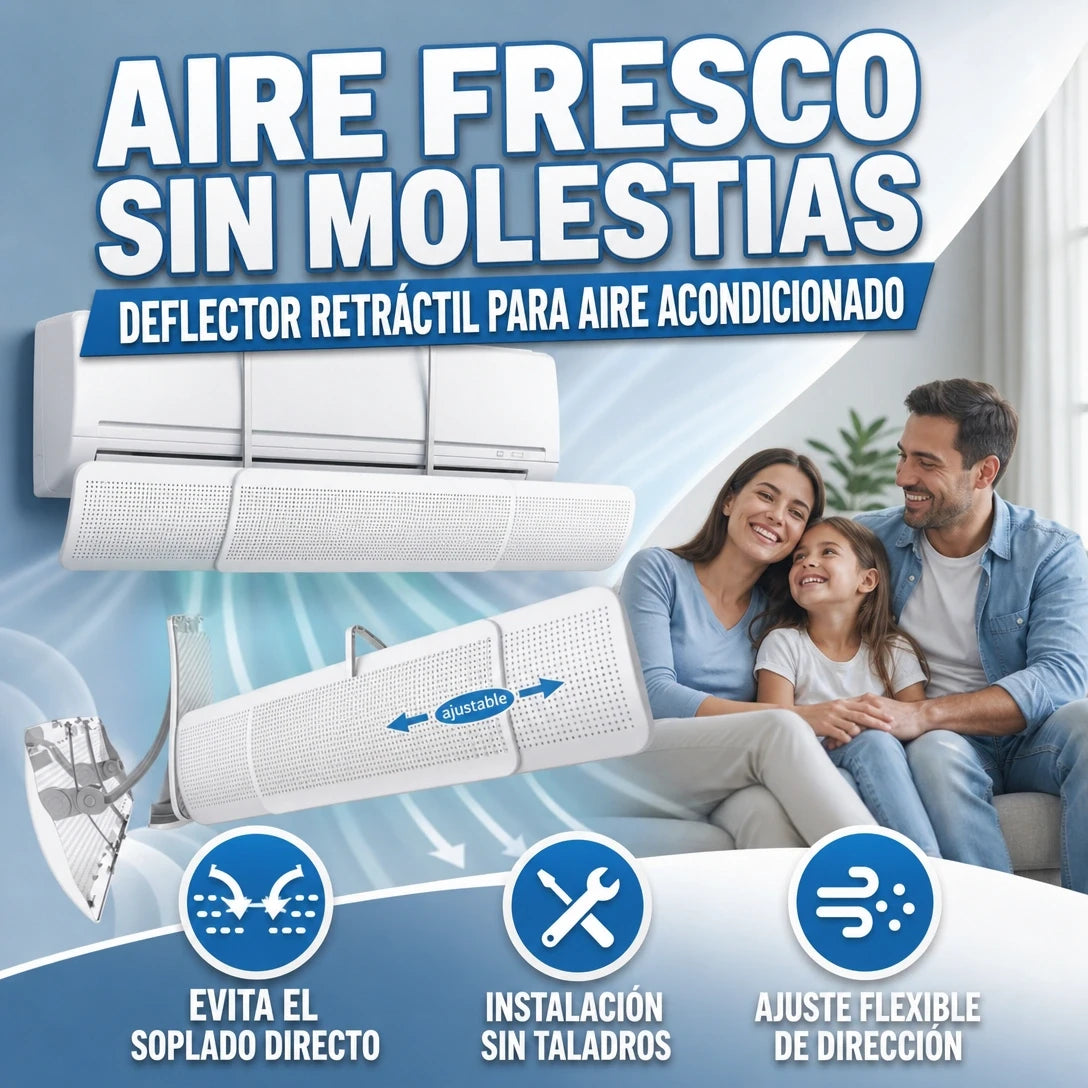 DEFLECTOR PARA AIRE ACONDICIONADO ÓPTIMA DISTRIBUCIÓN DE AIRE FRESCO