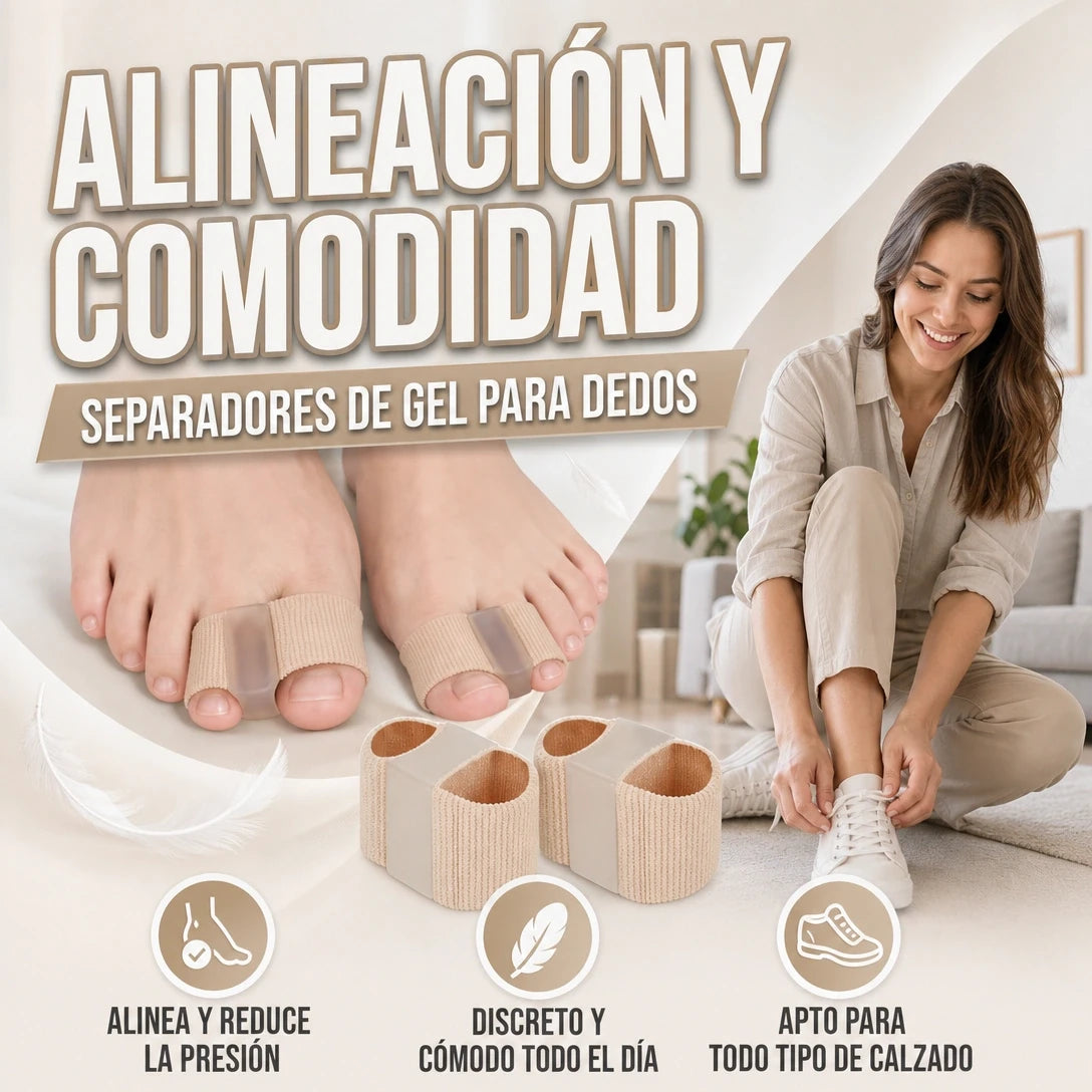 CORRECTOR DE JUANETES DE SILICONA ELÁSTICA TRANSPIRABLES Y CÓMODOS