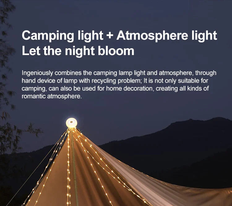 🎇LUZ PARA CAMPING PORTÁTIL MULTIFUNCIONAL⛺