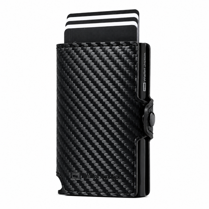 TARJETERO MINIMALISTA DE CUERO GENUINO CON PROTECCIÓN RFID