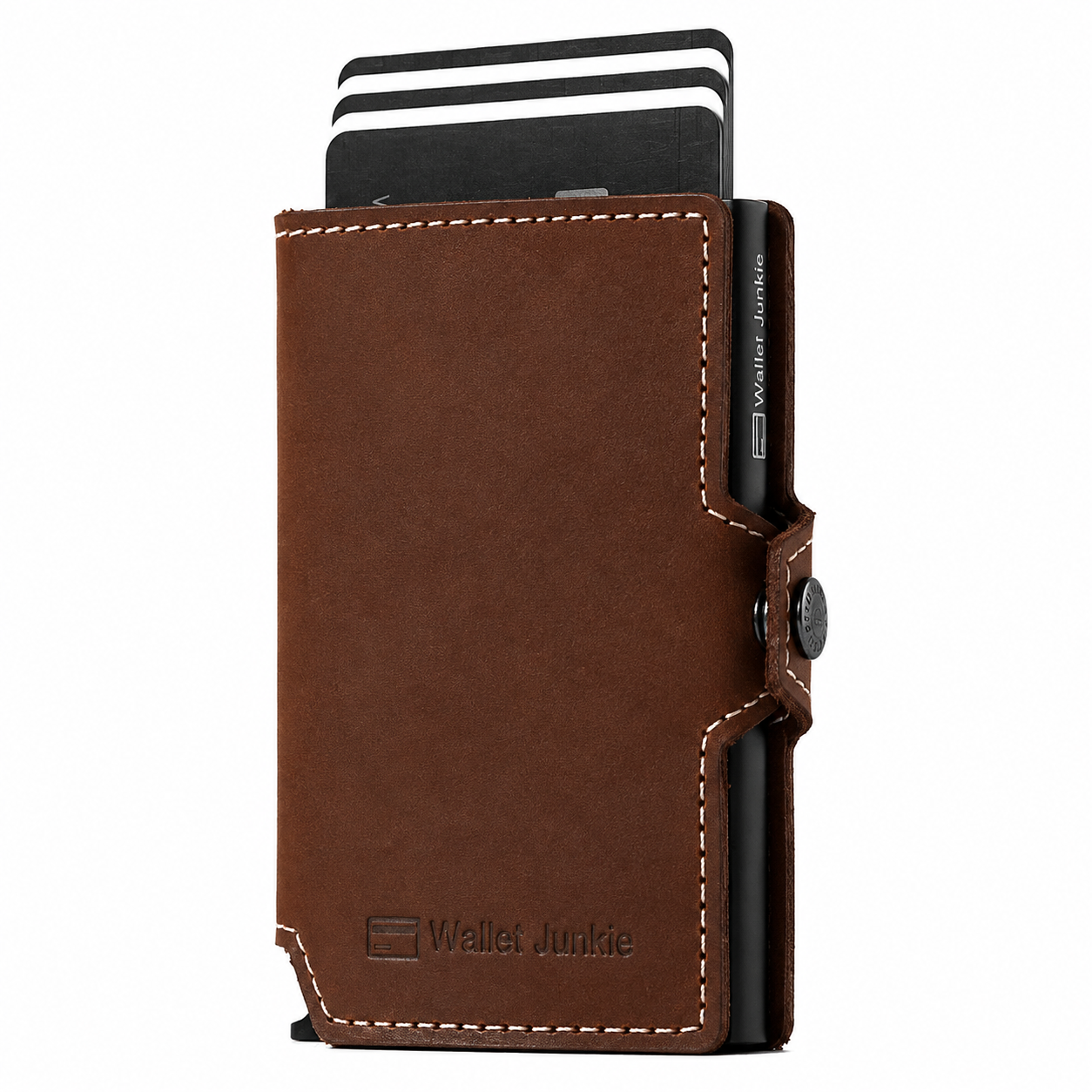 TARJETERO MINIMALISTA DE CUERO GENUINO CON PROTECCIÓN RFID