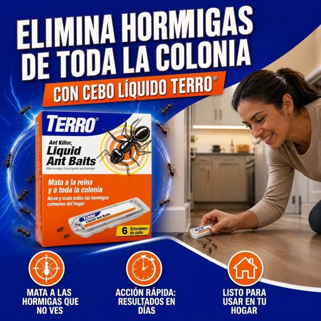 TERRO CEBOS LÍQUIDOS PARA ACABAR CON LAS HORMIGAS