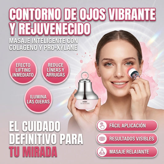 CREMA DE COLÁGENO CON MASAJEADOR ELÉCTRICO PARA CONTORNO DE OJOS