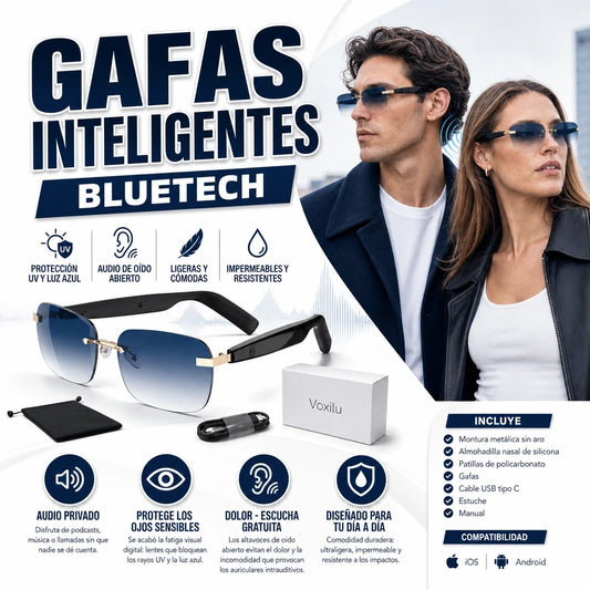 GAFAS INTELIGENTES BLUETECH AUDIO DE MÁXIMA CALIDAD Y PROTECCIÓN UV