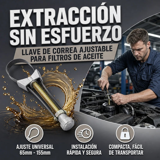 HERRAMIENTA DE LLAVE DE CORREA PARA EXTRACCIÓN DE FILTROS DE ACEITE