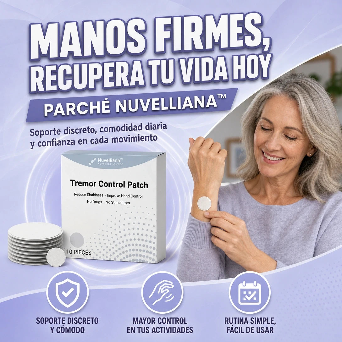 PARCHES PARA EL CONTROL DE TEMBLORES MANOS FIRMES FÁCIL Y DISCRETO