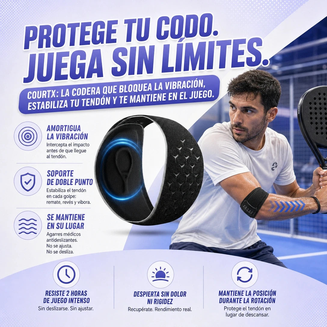 SOPORTE PARA CODO REDUCE LESIONES JUGANDO PADEL Y AUMENTA TU NIVEL