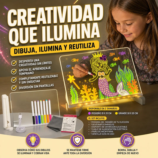 TABLERO LED ILUMINA TU CREATIVIDAD SIN LÍMITES
