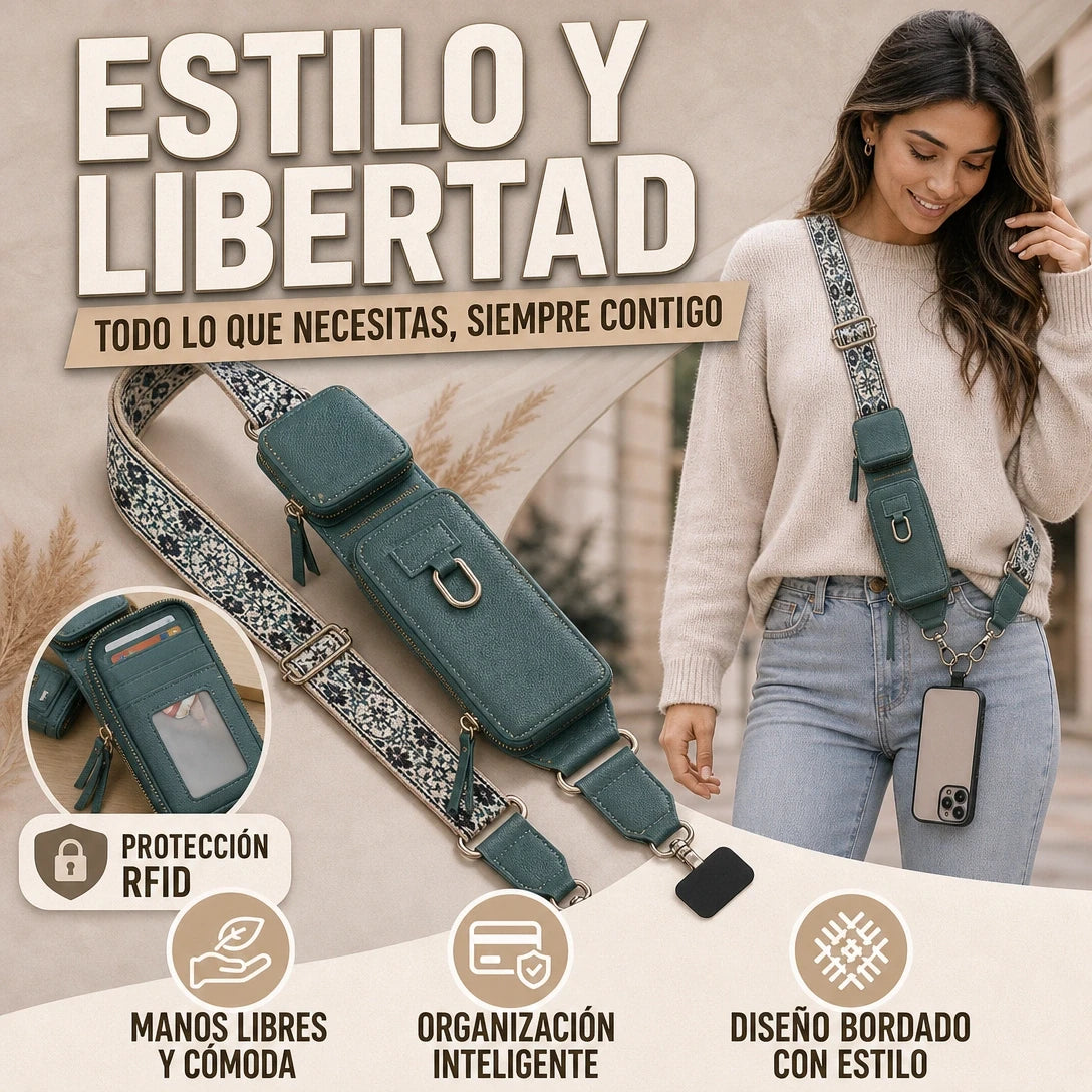 CORREA PARA CELULAR CON BOLSILLO DE BLOQUEO RFID ESTILO Y SEGURIDAD