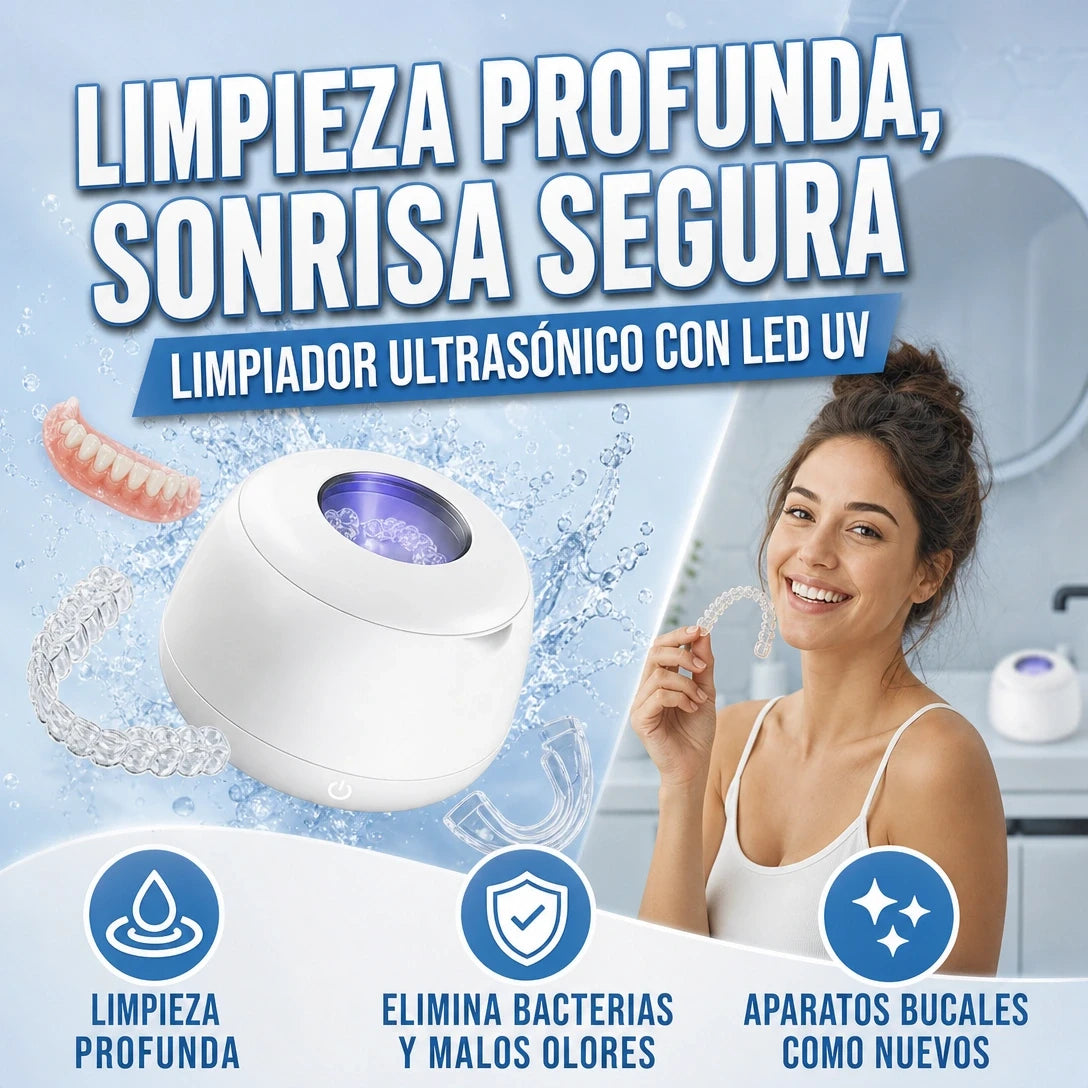 LIMPIADOR ULTRASONICO DE PROTESIS DENTALES SONRISA IMPECABLE SIEMPRE