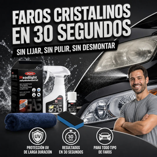 CARBRIGHT SPRAY PARA RESTAURAR LAS FAROLAS DE CARROS Y MOTOS BRILLO AL MÁXIMO