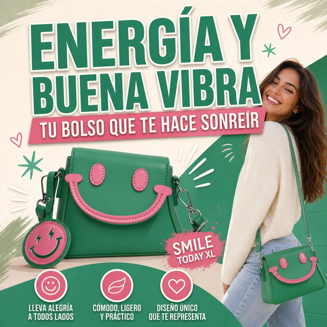 BOLSO BANDOLERA SMILE ESTILO Y BUENA VIBRA