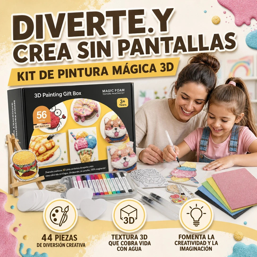 JUEGO DE PINTURA 3D ARTE MÁGICO DIVERSIÓN PARA ALMAS CREATIVAS