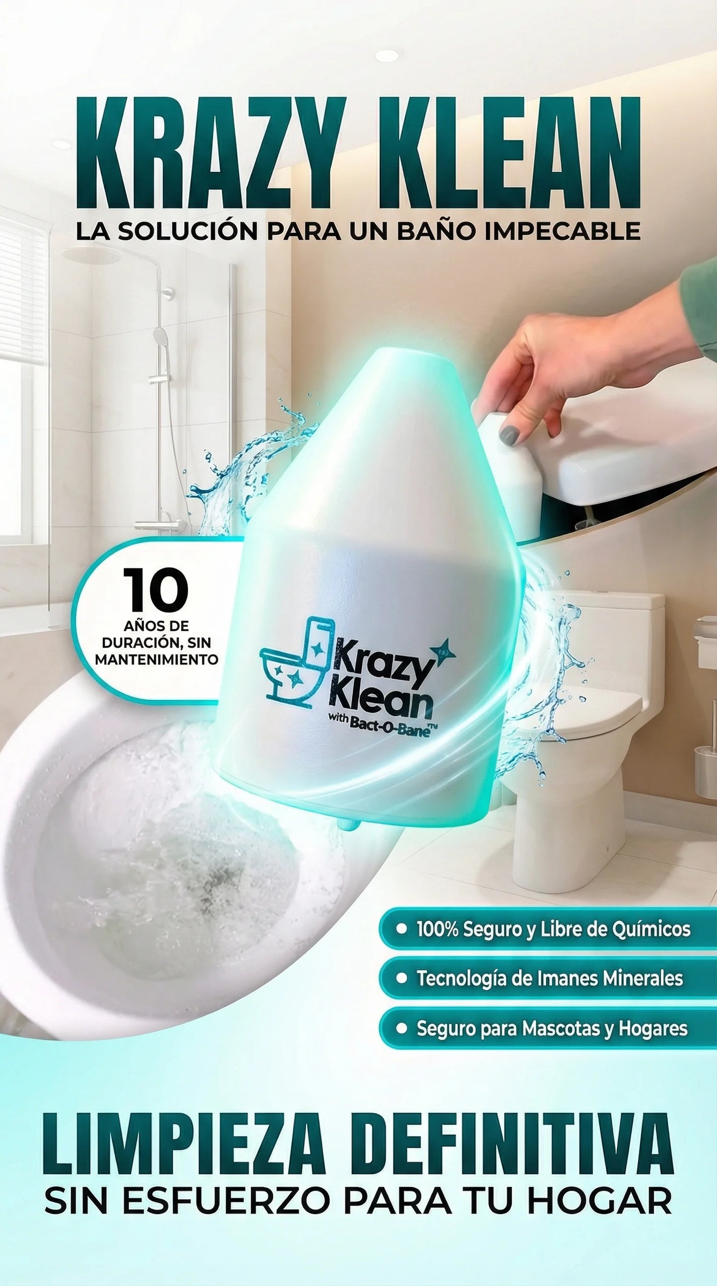 KRAZY KLEAN LIMPIADOR ECOLÓGICO PARA INODORO