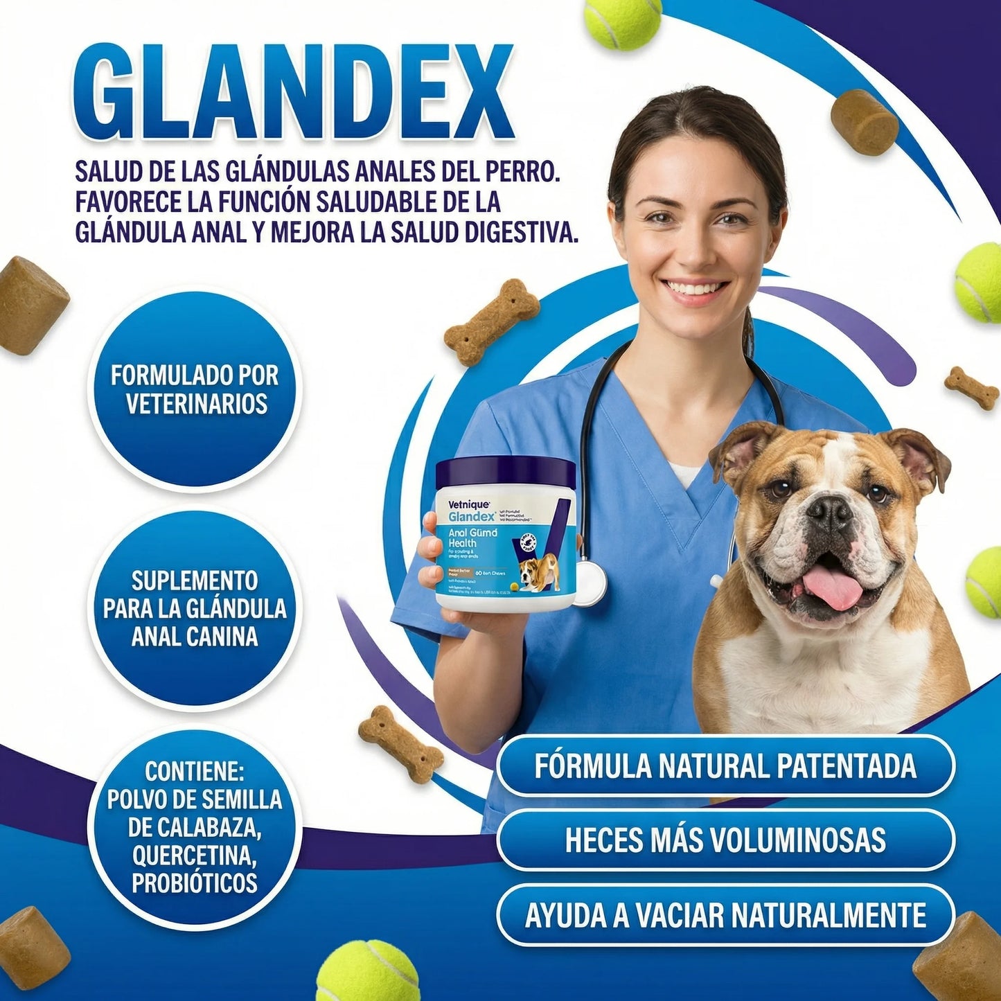 GLANDEX SUPLEMENTO PARA LA SALUD DE GLANDULAS ANALES