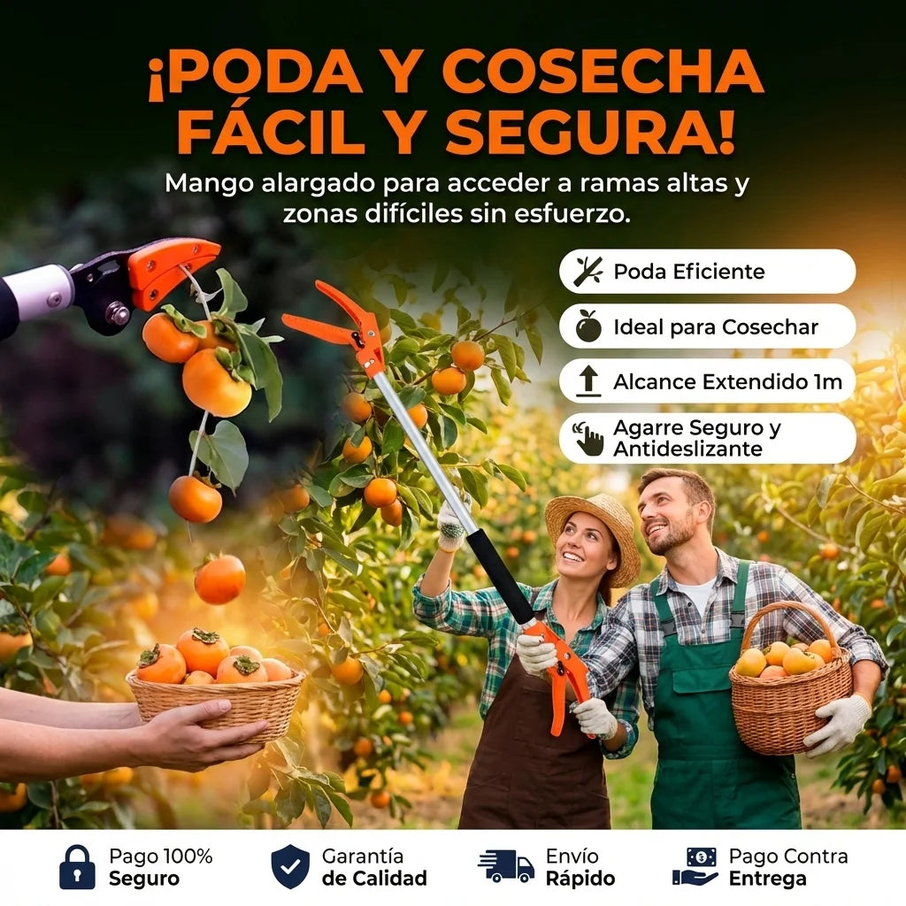 TIJERAS PARA PODAR Y RECOGER FRUTOS FÁCIL Y LIVIANA