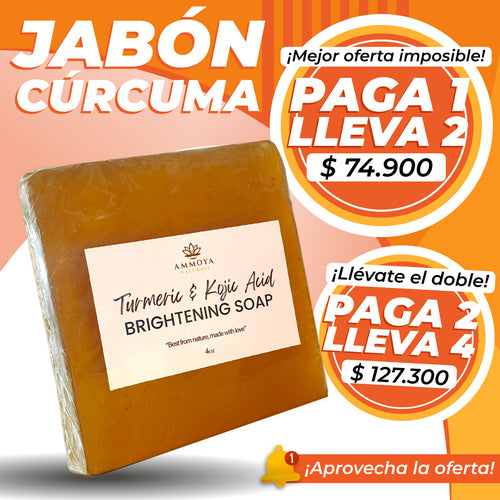 🧼JABÓN DE CÚRCUMA Y ÁCIDO KÓJICO PARA EL ACNÉ