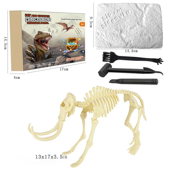 🦖 KIT DE EXCAVACIÓN DE FÓSILES DE DINOSAURIOS 🦕